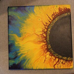 Original Acrylic Sunflower Painting 10x10